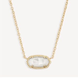 Kendra Scott Elisa Gold Pendant Necklace in Ivory Mother-of-Pearl NWT